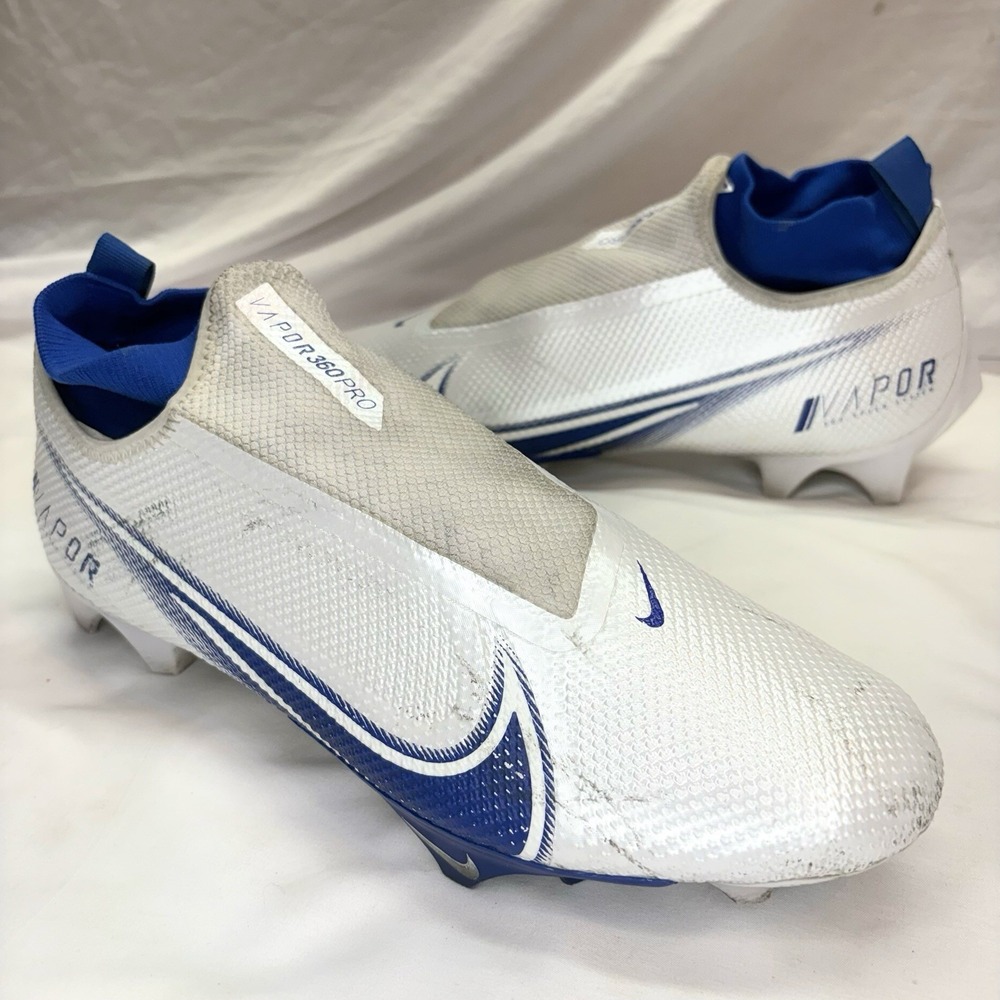 Nike Vapor Edge Pro 360 Football Cleats White Blue CV6345-107 Men's Size 13 US